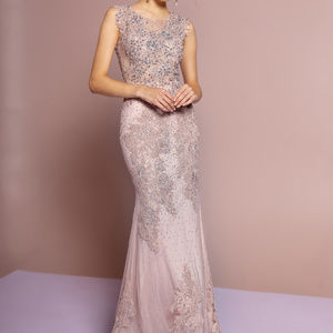 D/Rose  Embroidered Mermaid Long Prom Dress GL2616